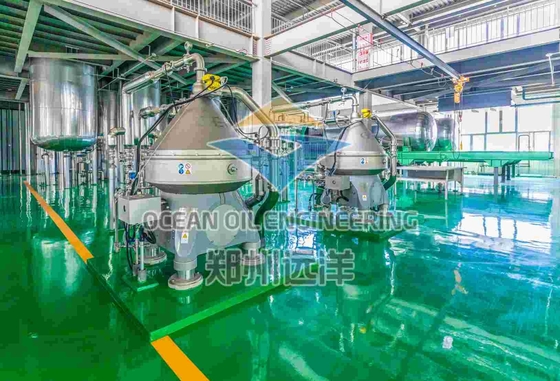 ISO9001 Εξοπλισμός χημικής διύλισης ελαίου διατροφής με παραγωγική ικανότητα 200-500TPD